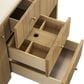 James Martin Vanities Hudson 60" Double Bathroom Vanity in Light Natural Oak with 3 cm White Zeus Quartz Top and Rectangular Sinks, , large