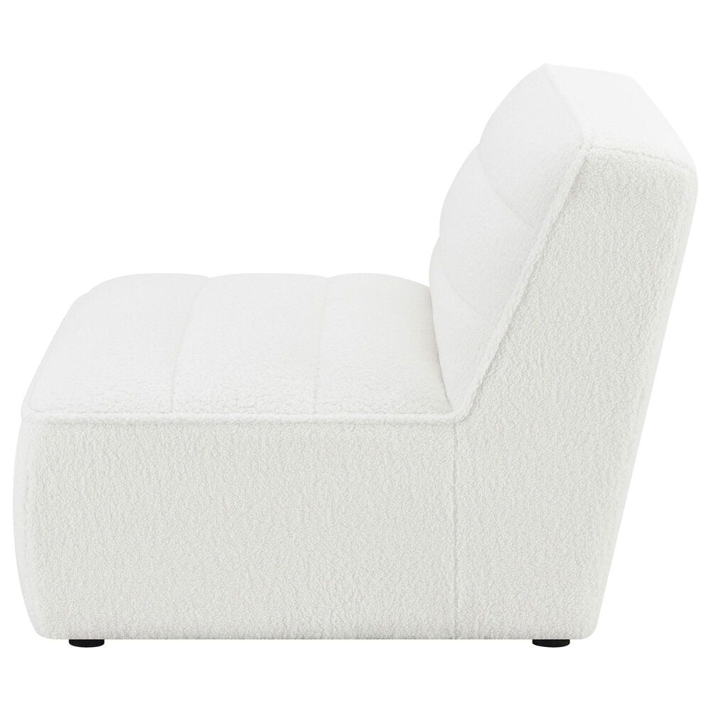 Coaster Sunny Armless Chair in Ivory, , large