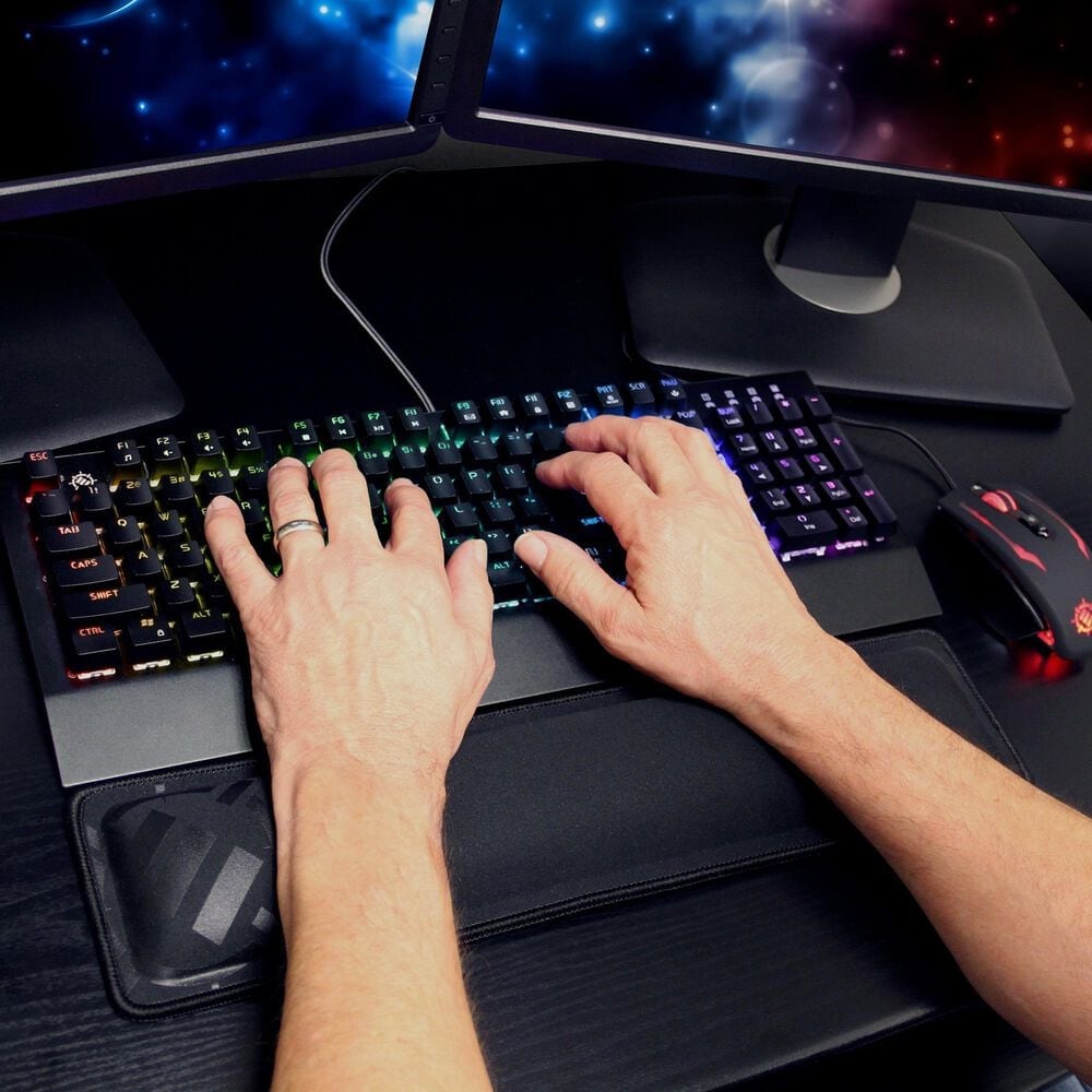 Enhance Gaming Keyboard Wrist Rest with Soft Memory Foam in Black, , large