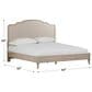 Riva Ridge Provence Queen Platform Bed in Linen with USB Ports, , large