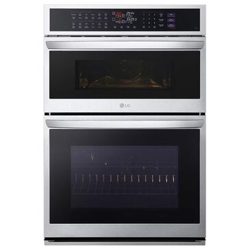 LG 6.4 cu. ft. Smart Combi Wall Oven with True Convection, InstaView?®, Air Fry, Steam Sous Vide, PrintProof?® Stainless Steel, , large