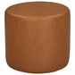 Lifestyle Solutions Garrett Round Ottoman in Caramel, , large