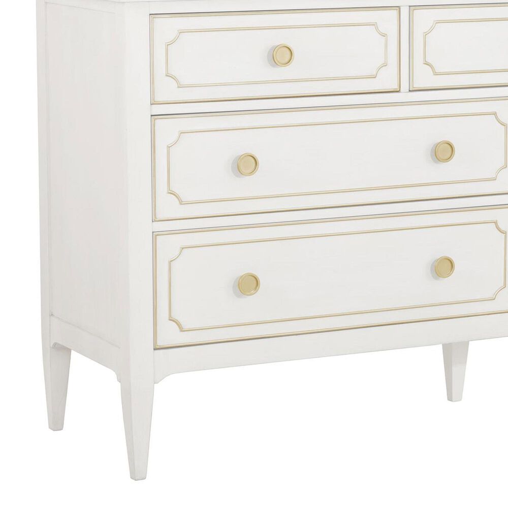 Fairfield Chair Camille 7 Drawer Dresser in Linen and Antique Gold, , large