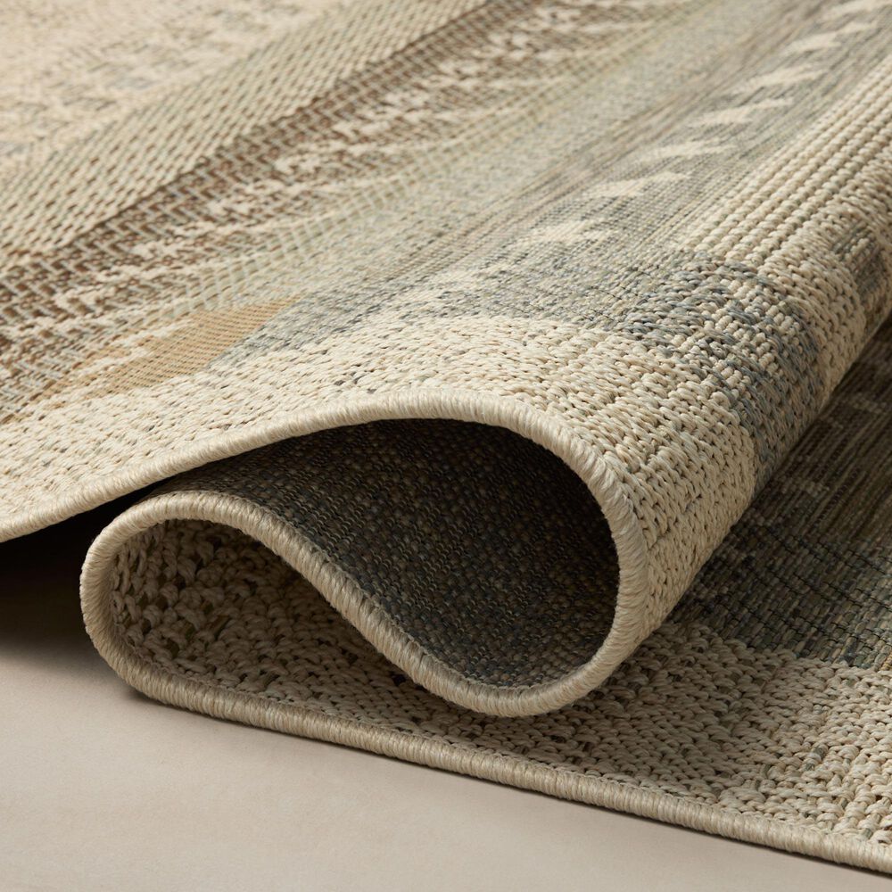 Loloi Saylor Ivory and Earth 8'6" x 12' Indoor/Outdoor Area Rug, , large