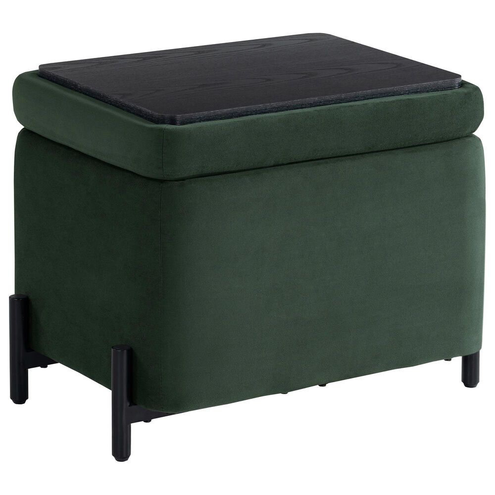 Lifestyle Solutions Kona Small Storage Ottoman in Green, , large