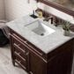 James Martin Vanities Brittany 36" Single Bathroom Vanity in Burnished Mahogany with 3 cm Victorian Silver Quartz Top and Rectangular Sink, , large