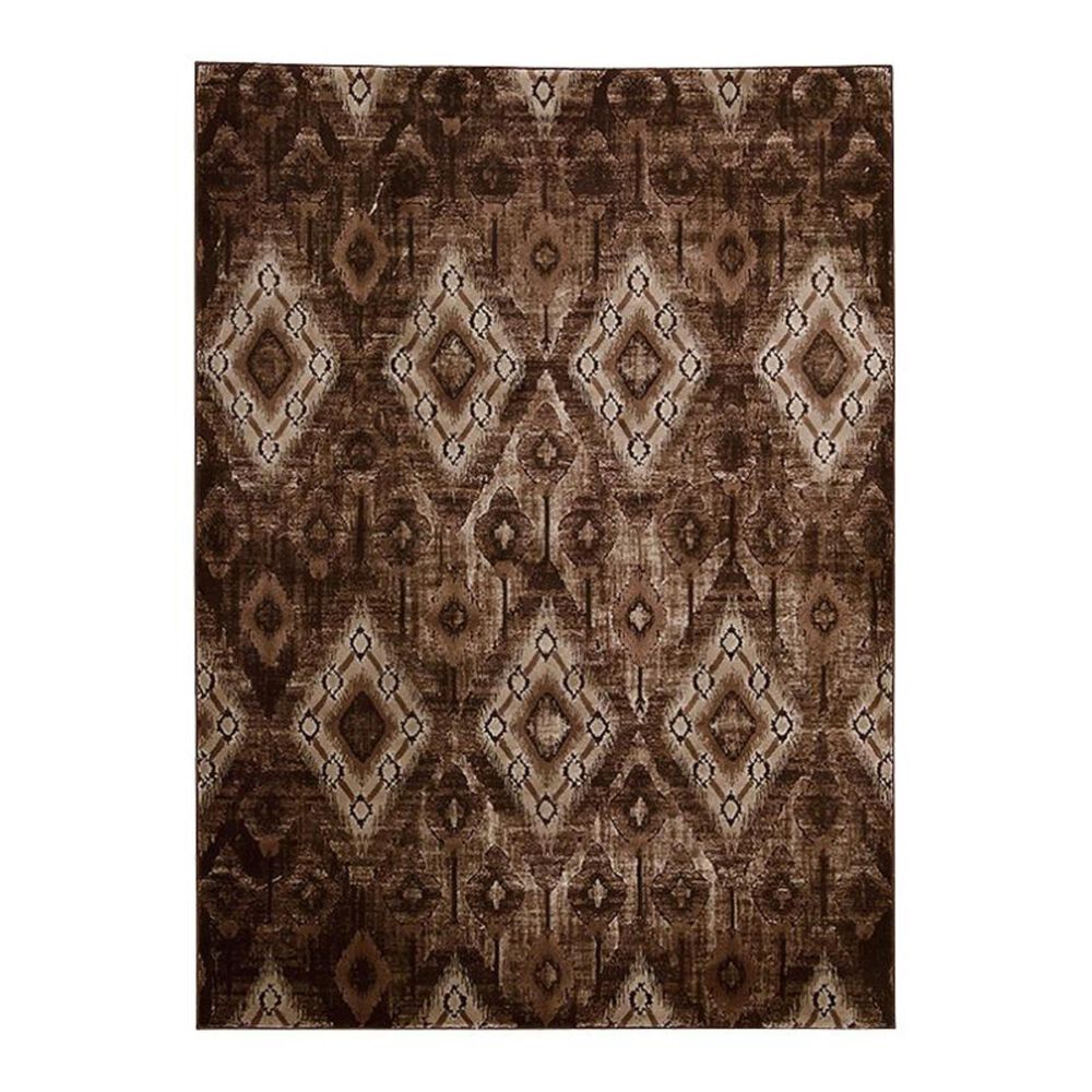 Nourison Karma KRM02 5"3" x 7"4" Chocolate Area Rug, , large