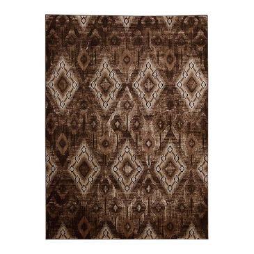 Nourison Karma KRM02 5"3" x 7"4" Chocolate Area Rug, , large