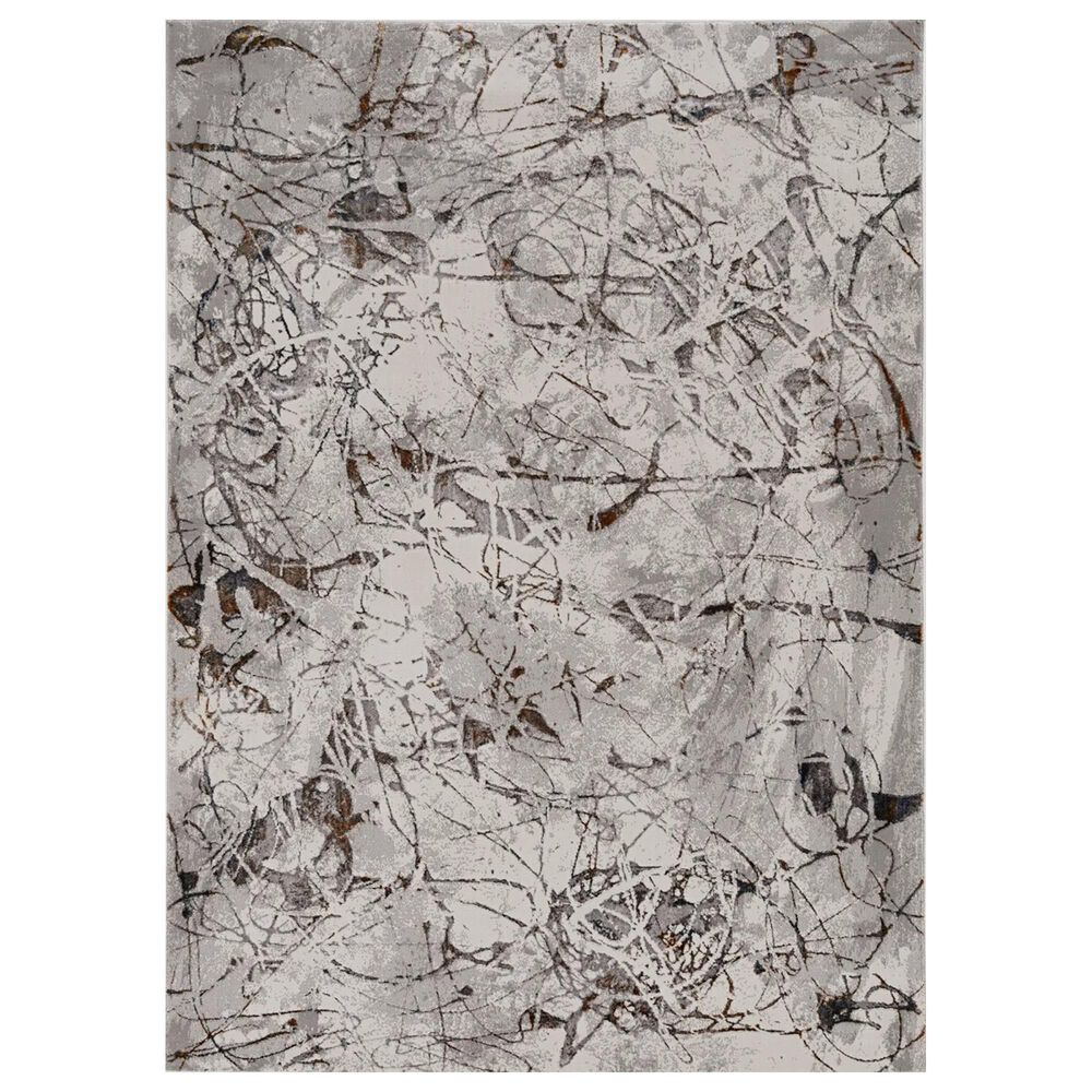 Kas Oriental Rugs Inspire Escape 2"2" x 6"11" Ivory and Grey Runner, , large