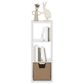 HOMLUX 3-Cube Reversible Open Back Bookshelf in White, , large