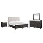 Nicolette Home Plum Creek 4 Piece King Upholstered Storage Bedroom Set in Ravenwood Black, , large