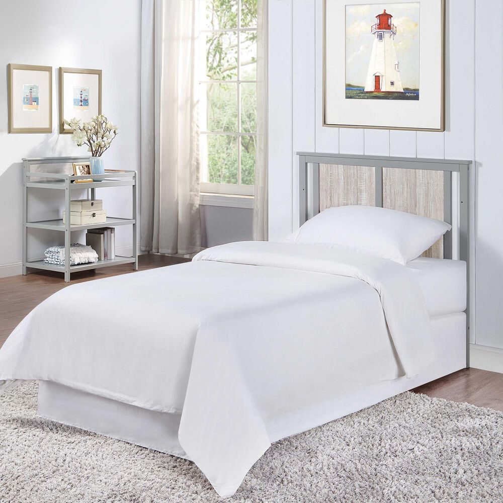 Hearth and Haven Connelly Mini Crib with Mattress Pad in Gray and Rockport Gray, , large