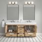 37B Alanya 72" Double Bathroom Vanity in Warm Oak with White Composite Stone Top, , large
