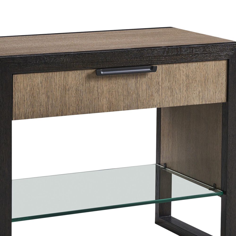 Lexington Furniture Zanzibar Ruso 1-Drawer Open Nightstand in Medium Taupe, Espresso and Dark Umber, , large