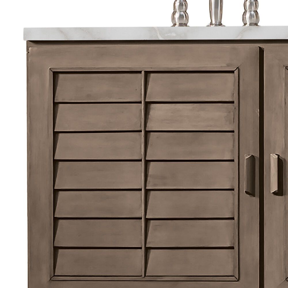 James Martin Vanities Portland 72" Double Bathroom Vanity in Whitewashed Walnut with 3 cm Eternal Jasmine Pearl Silestone Top, Rectangular Sinks and FreePower Wireless Charger, , large