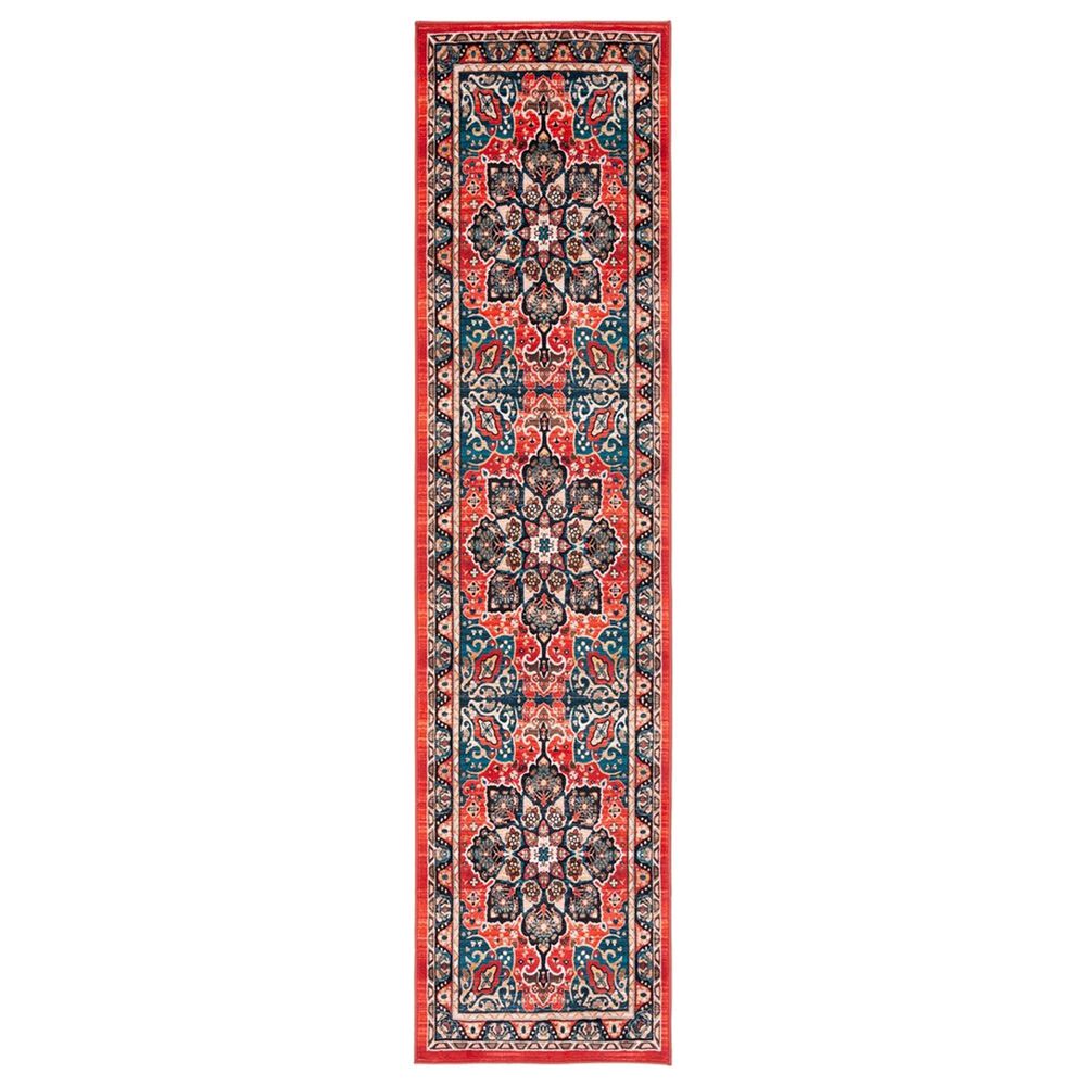 Safavieh Riviera 2"2" x 9" Black and Red Runner, , large