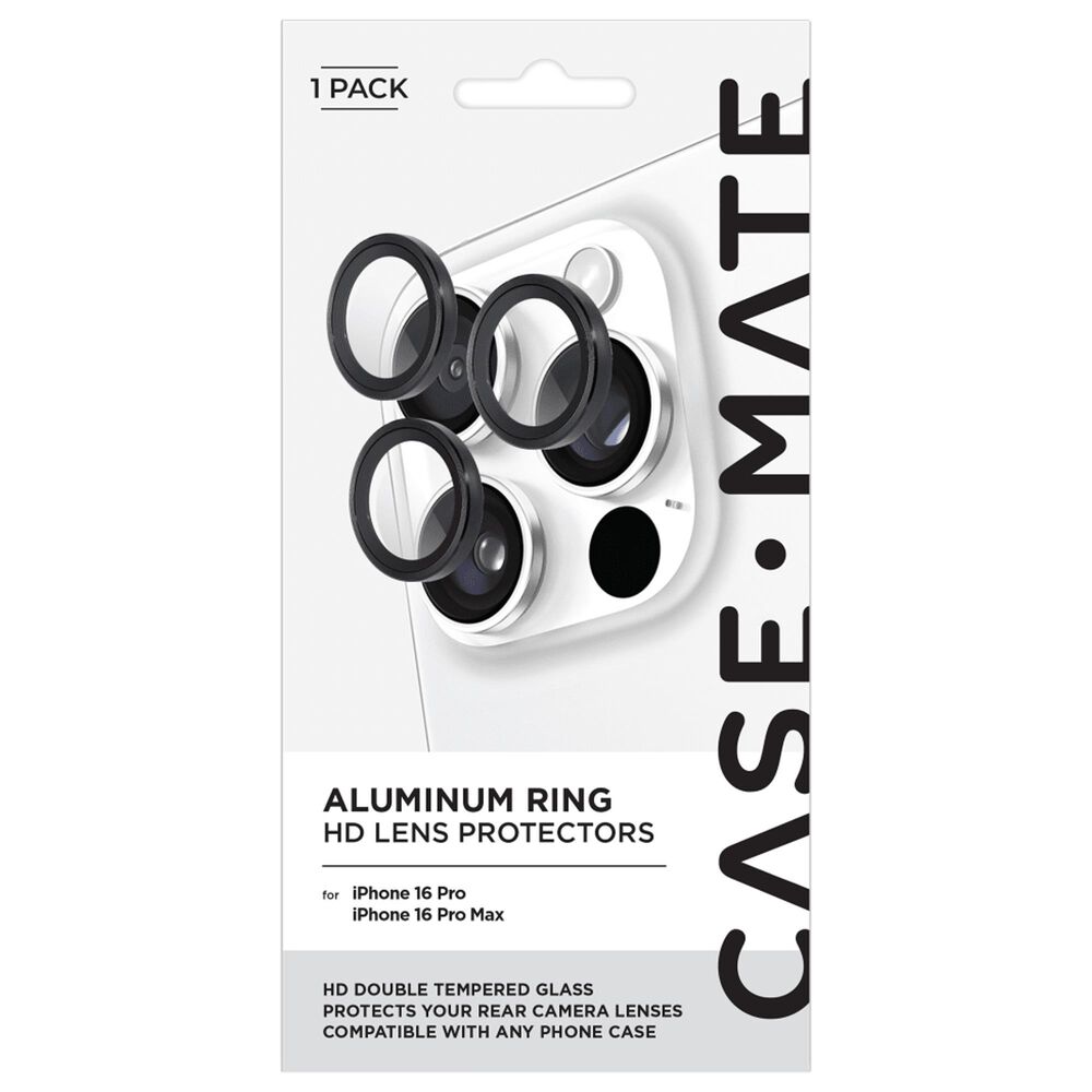 Case-Mate Aluminum Ring Lens Protector for iPhone 16 Pro / iPhone 16 Pro Max in Black, , large