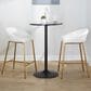 LumiSource Matisse Counter Stool with White Cushion in Gold (Set of 2), , large