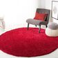Safavieh August Shag AUG900Q 3" Round Red Area Rug, , large