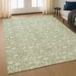 Dalyn Rug Company Soft Essentials Floral Aloe 10" x 14" Indoor/Outdoor Area Rug, , large