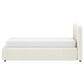 Richlands Furniture Belleville Queen Upholstered Platform Wingback Bed in Cream, , large