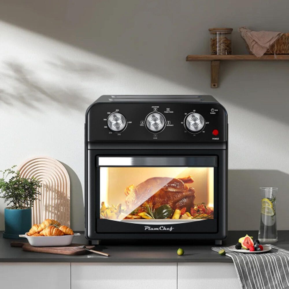 HOMLUX 12.5 Qt 7-In-1 Air Fryer Toaster Oven in Black, , large