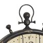 Maple and Jade 39" Wall Clock in Distressed Black and Taupe, , large
