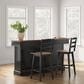 Ashley Wildenauer Swivel Bar Stool in Brown and Satin Black, , large