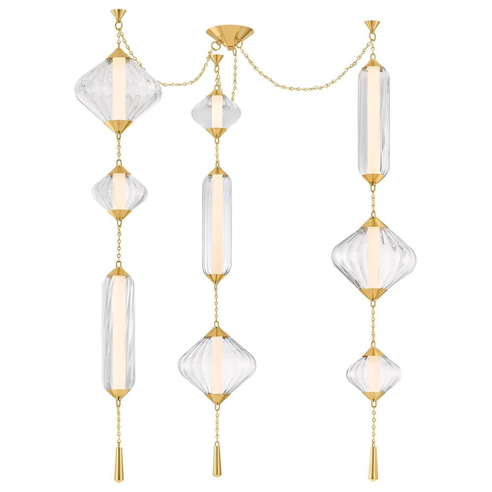 Troy Lighting Fiorello 9-Light Chandelier in Vintage Polished Brass, , large