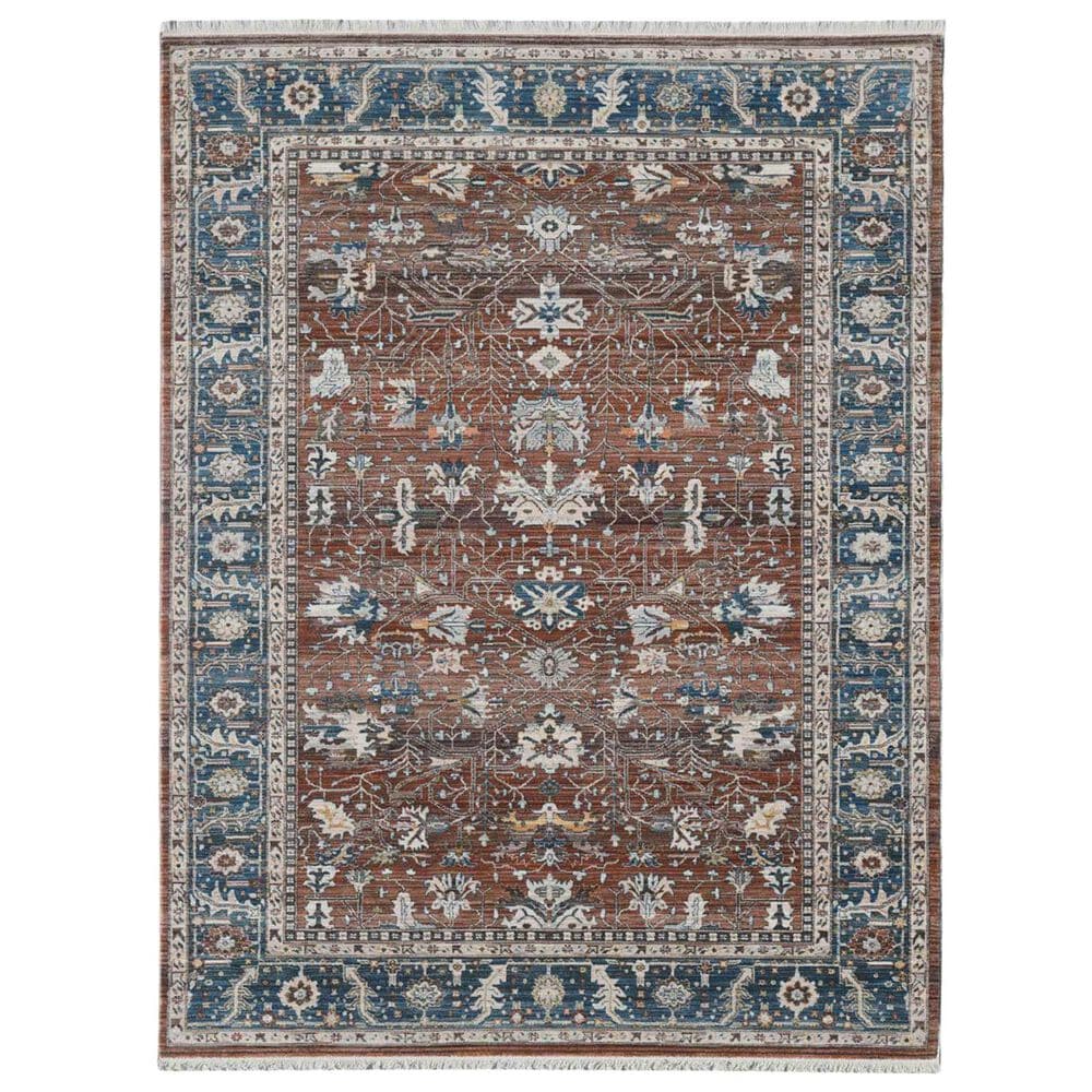 Amer Rugs Arcadia 9"1" x 12"9" Red Navy Area Rug, , large