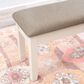 Linon Home Decor Jane Storage Bench with Light Tan Cushion in Vanilla White, , large