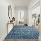 Nourison Luna 7"9" x 9"9" Blue and Silver Area Rug, , large