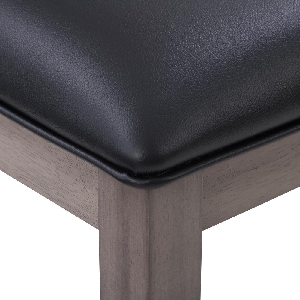 CorLiving New York Counter Height Chair in Washed Grey/Black &#40;Set of 2&#41;, , large