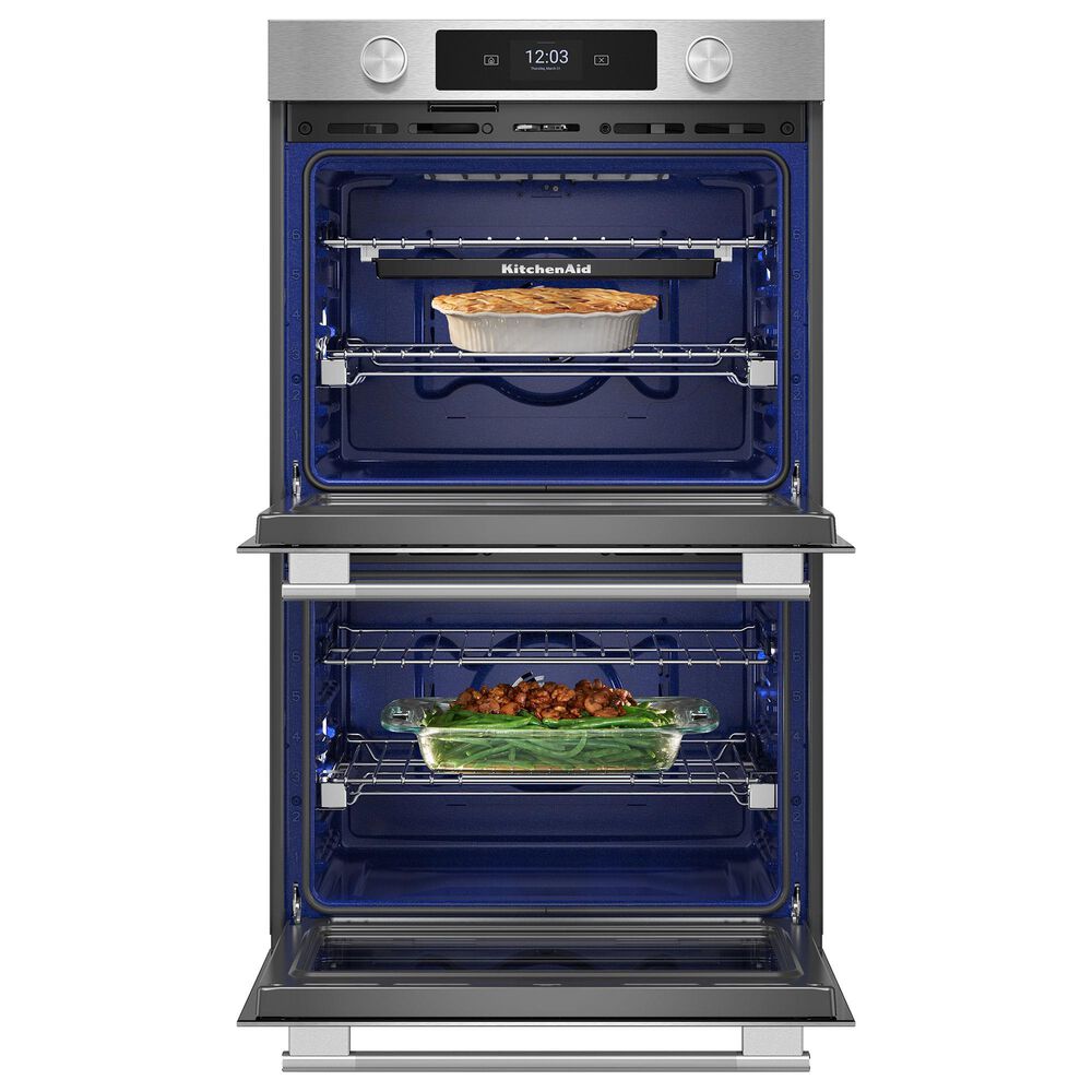 KitchenAid 2-Piece Kitchen Package with PrintShield Stainless Steel 30" Smart Double Wall Oven and Stainless Steel 30" Gas Cooktop, , large