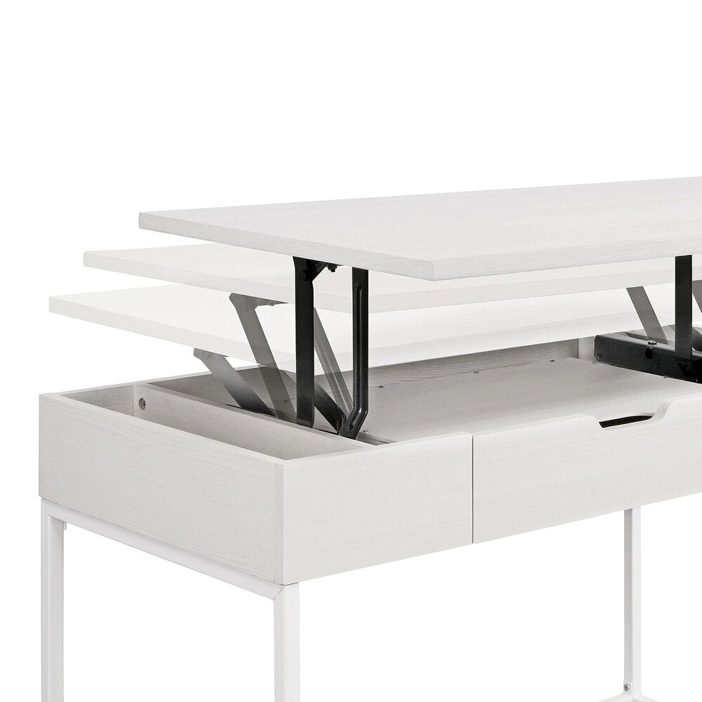 OSP Home Contempo Sit-To-Stand Adjustable Height Desk in White Oak, , large