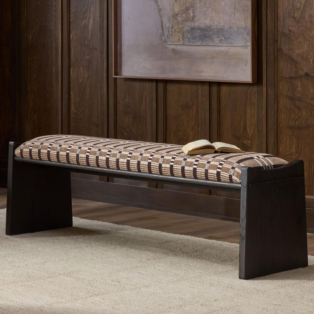 Four Hands Eros Accent Bench in Sandhill Cocoa, , large