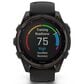 Garmin Fenix 8 Sapphire Solar Smartwatch 47mm Carbon Gray DLC Titanium Case with Black and Pebble Gray Silicone Band, , large