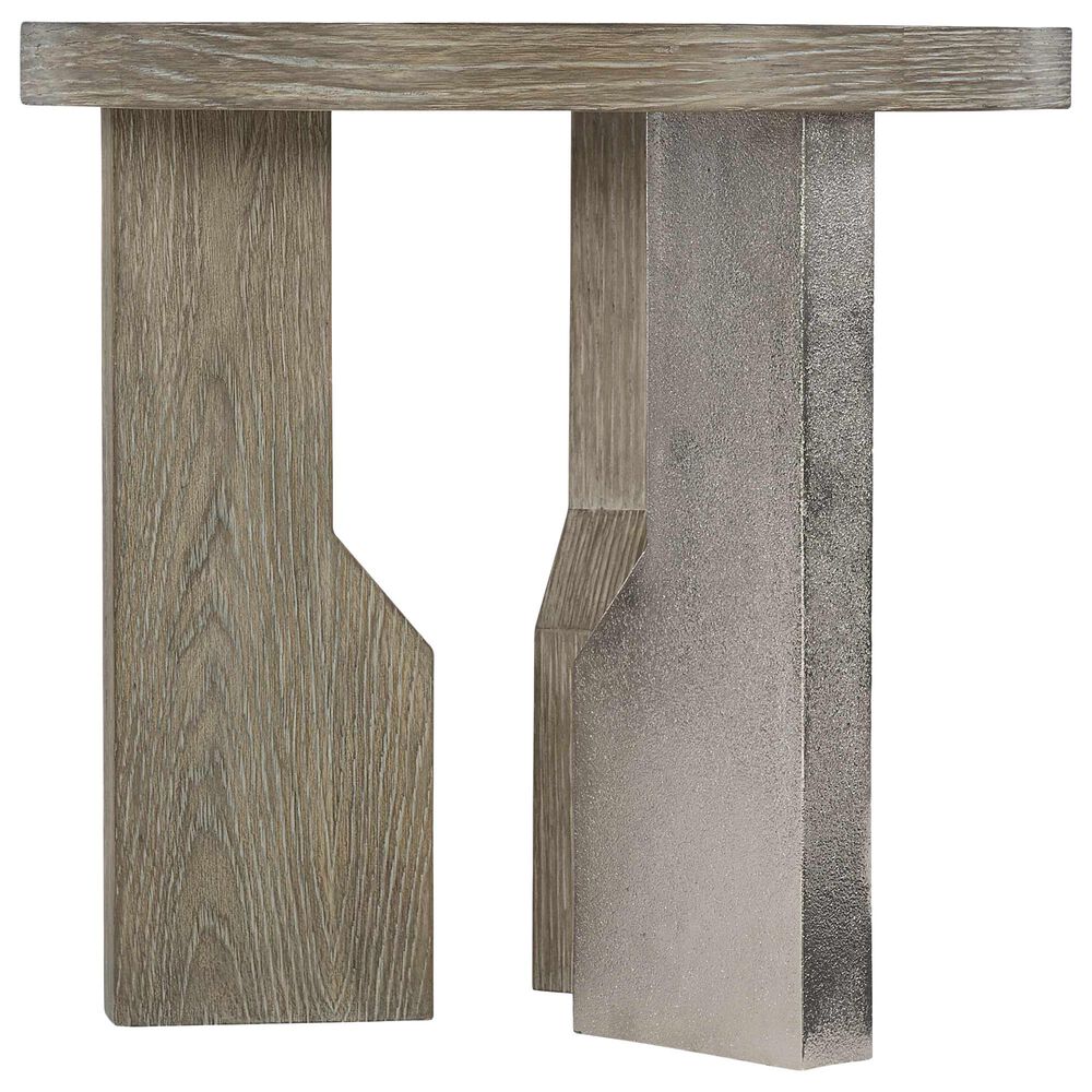 Bernhardt Ellis Side Table in Tamarind and Nickel, , large