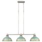 Golden Lighting Kinsley 3-Light Linear Pendant with Antique Teal Shade in Aged Galvanized Steel, , large
