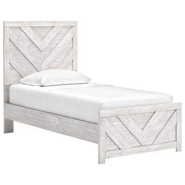 Ashley Cayboni Twin Panel Bed in White, , large