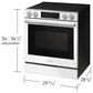 Samsung Bespoke 6.3 Cu. Ft. Smart Slide-In Electric Range with Illuminated Precision Knobs in White Glass, , large