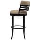 Armen Living Telia Bar Height Stool with Mushroom Brown Upholstery in Dark Brown, , large