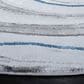 Safavieh Craft CFT819N 5"3" Round Grey and Blue Area Rug, , large