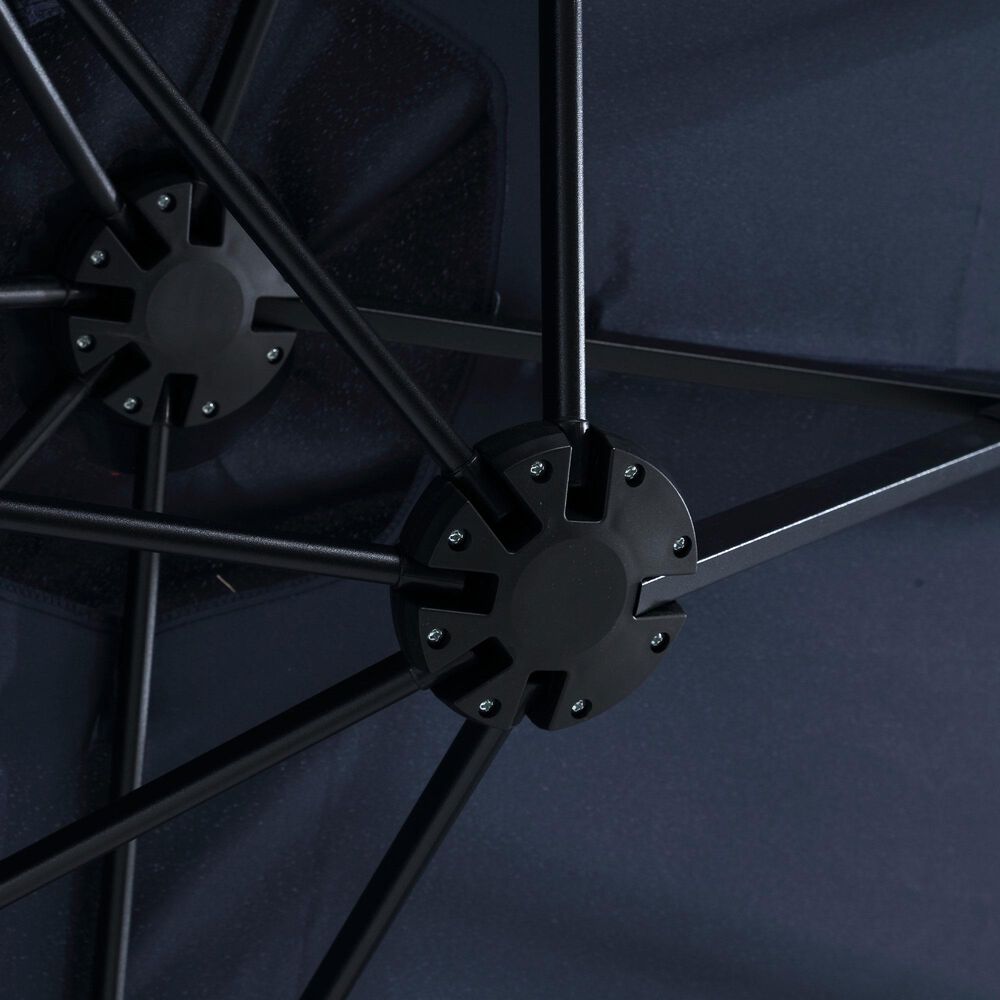Hearth and Haven 14.8&#39; Double Sided Outdoor Umbrella without Base in Navy Blue, , large