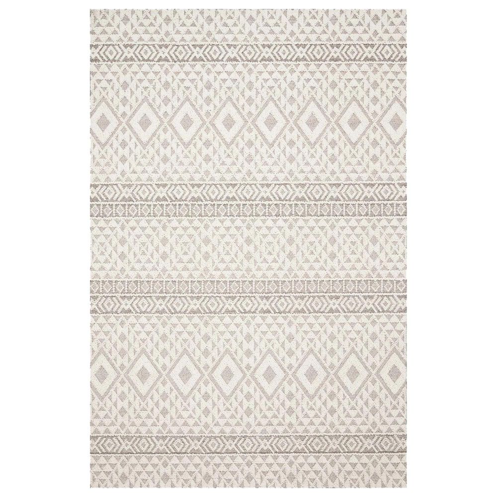 Loloi Cole 9"6" x 12"8" Silver and Ivory Area Rug, , large