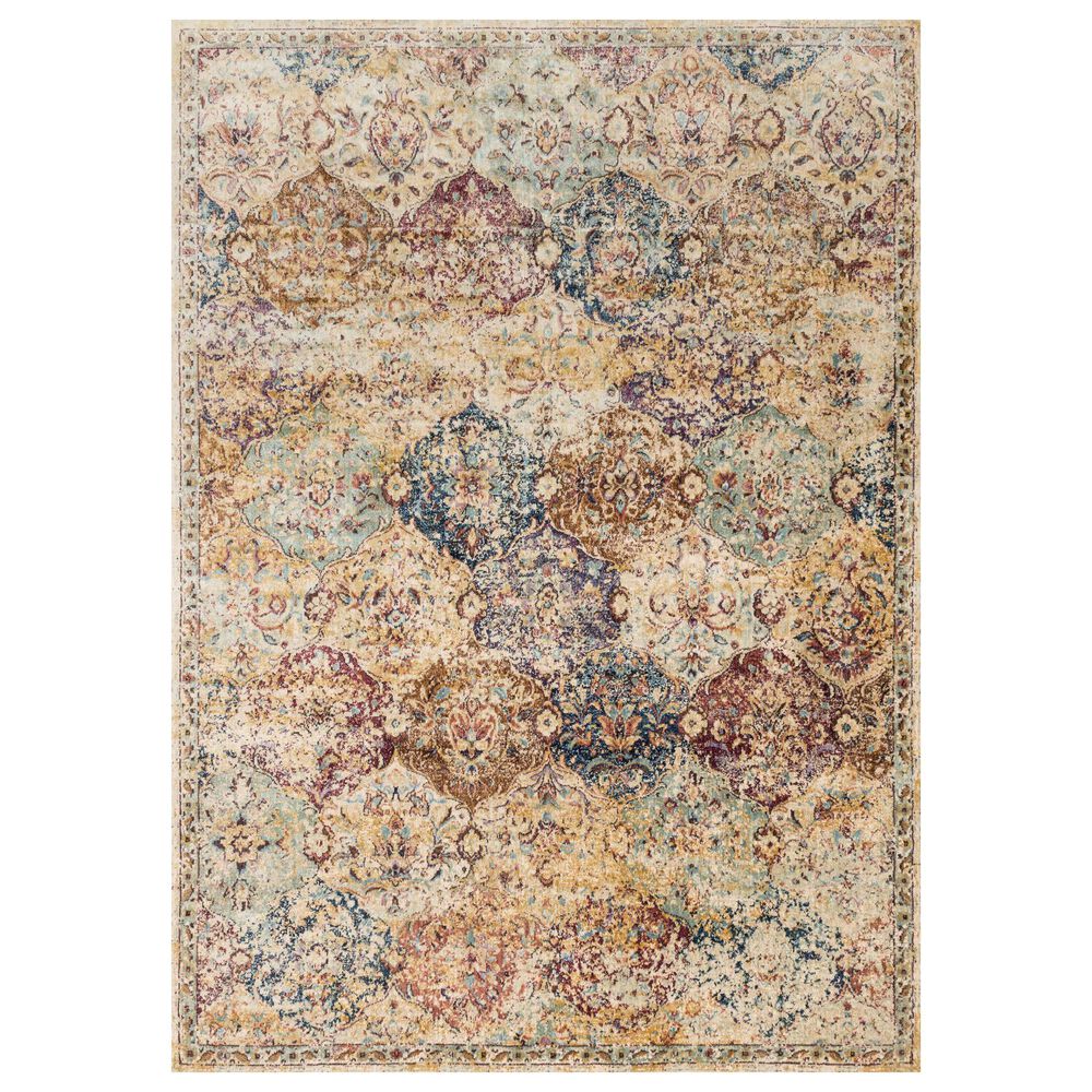 Other Anastasia Ivory and Multicolor 9"6" x 13" Area Rug, , large