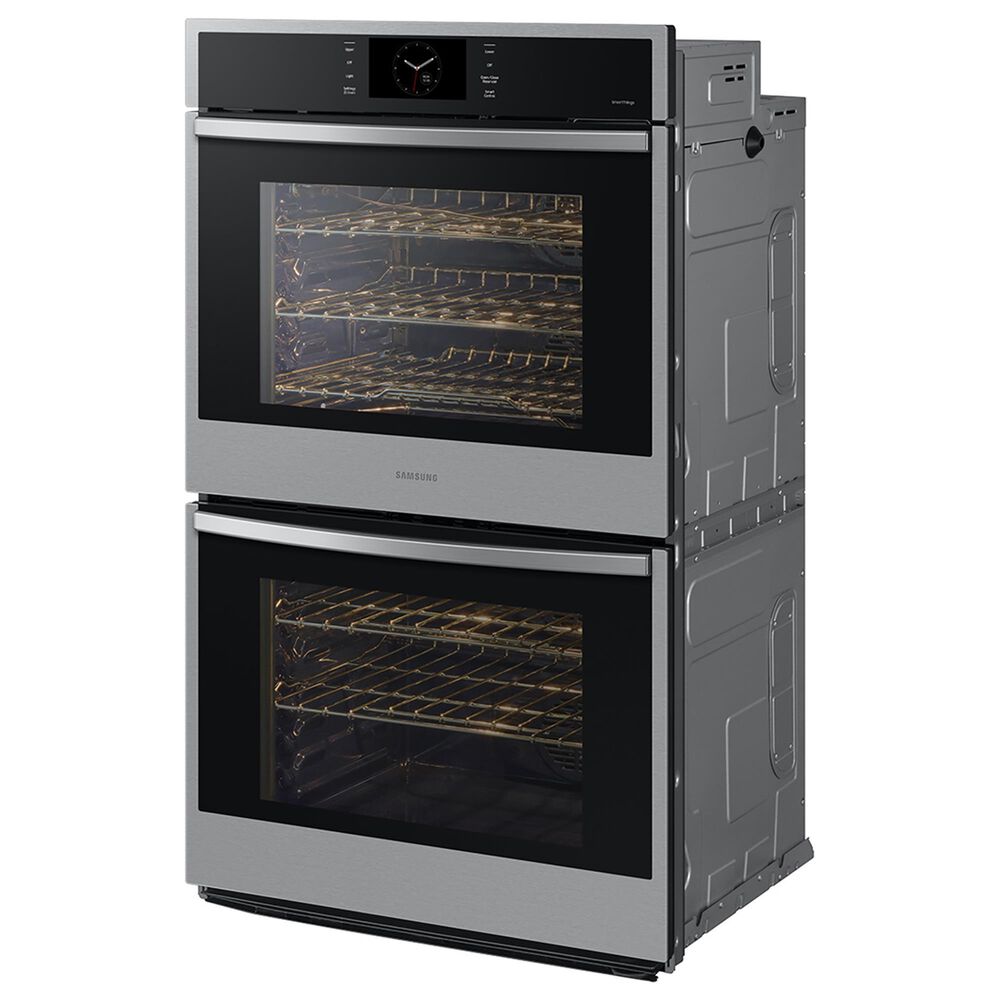 Samsung 30&quot; Double Electric Wall Oven with Convection and Steam Cook in Stainless Steel, , large