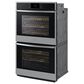 Samsung 30" Double Electric Wall Oven with Convection and Steam Cook in Stainless Steel, , large