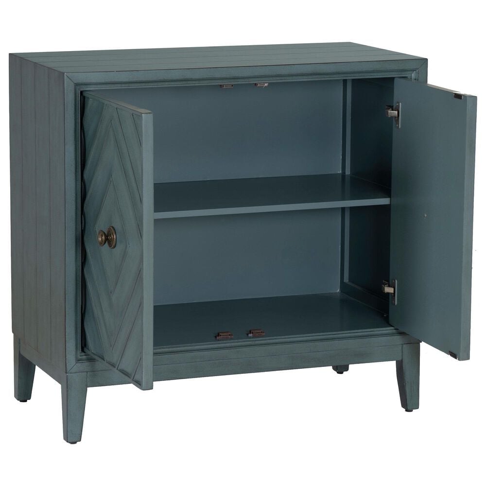 Linon Home Decor Dian Diamond 2-Door Cabinet in Blue, , large