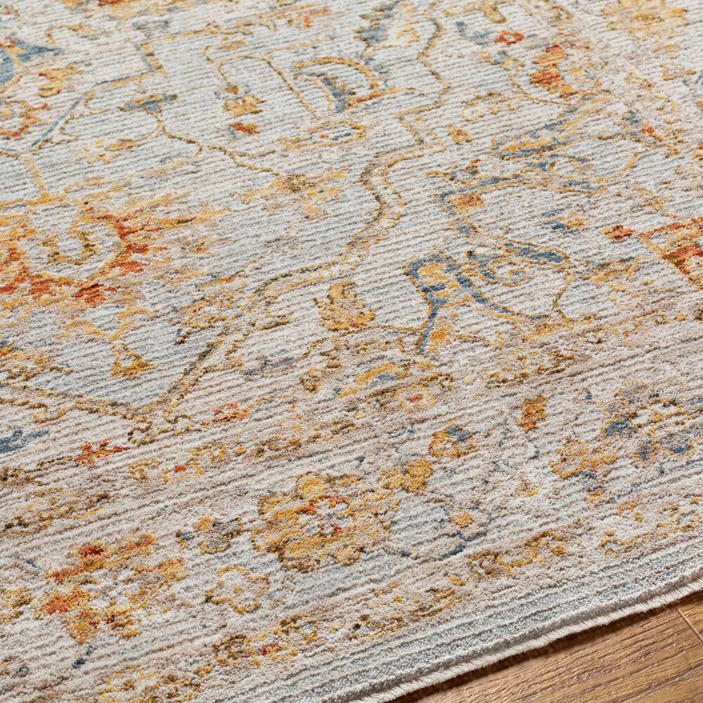 Surya Reina Light Gray, Cream, Denim, Mustard, Rust, Olive and Light Brown 2'7" x 3'11" Area Rug, , large